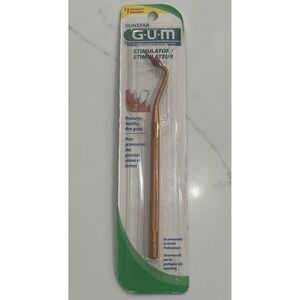 GUM Stimulator Permanent Handle W/Rubber Tip!Precision Control Massages Gums NOS